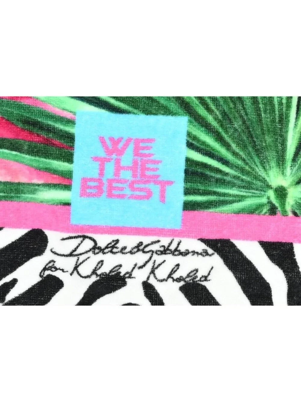 Dolce & Gabbana x Khaled Khaled Terry Cloth Beach Towel in Pink Flamingo